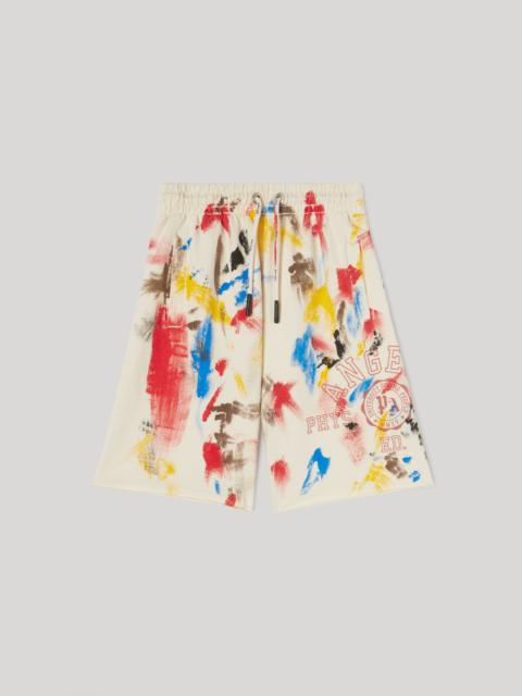 PAINTED COLLEGE SWEATSHORTS