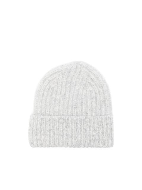 ribbed-knit beanie hat