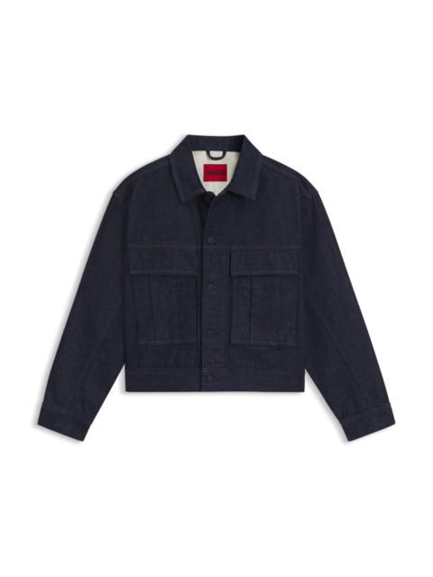 RELAXED-FIT JACKET IN BLUE JAPANESE RIGID DENIM
