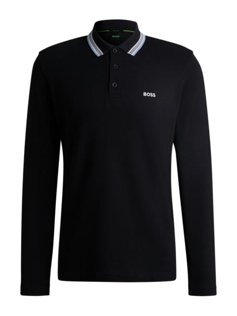 LONG-SLEEVED POLO SHIRT IN COTTON PIQUÉ