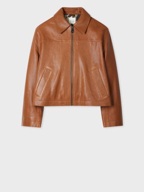 Women's Tan Leather Jacket