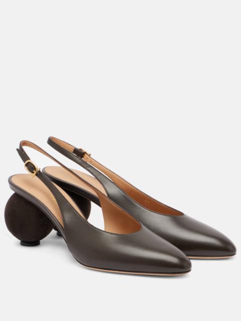 Tessie 70 leather slingback pumps