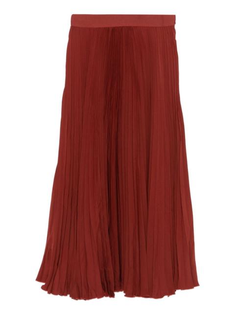 pleated midi skirt
