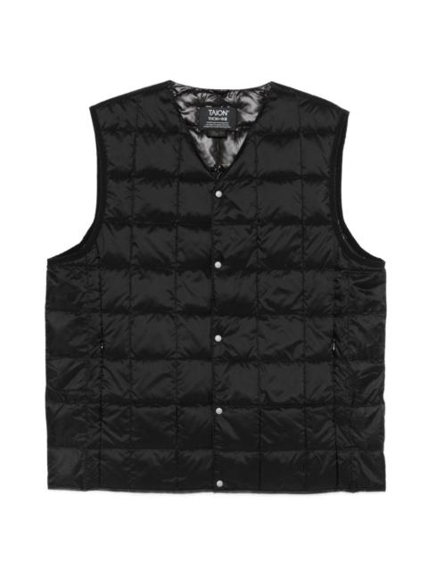 quilted button gilets