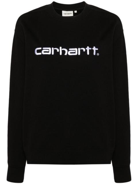 logo-embroidered cotton sweatshirt