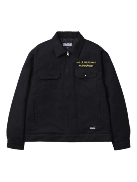 logo-detail zip-up jacket