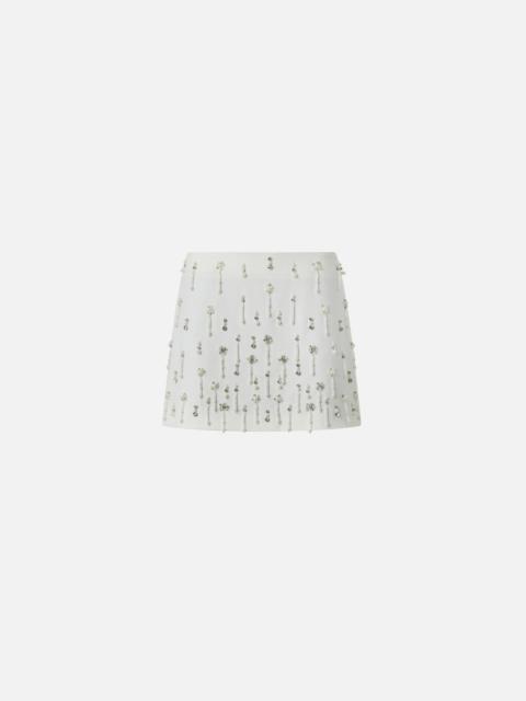 CRYSTAL AND PEARL MINISKIRT