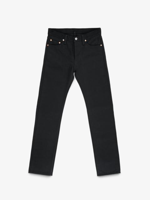 IH-666S-SB 21OZ SELVEDGE DENIM SLIM STRAIGHT CUT - SUPERBLACK NON-FADE