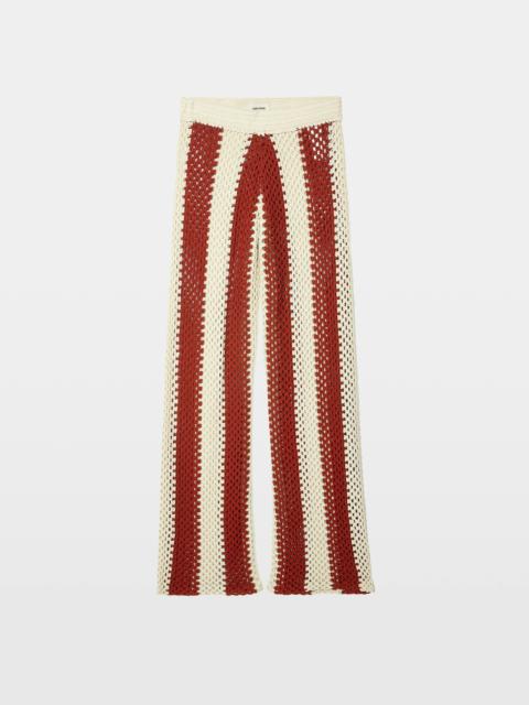 Pia White Crochet Pants