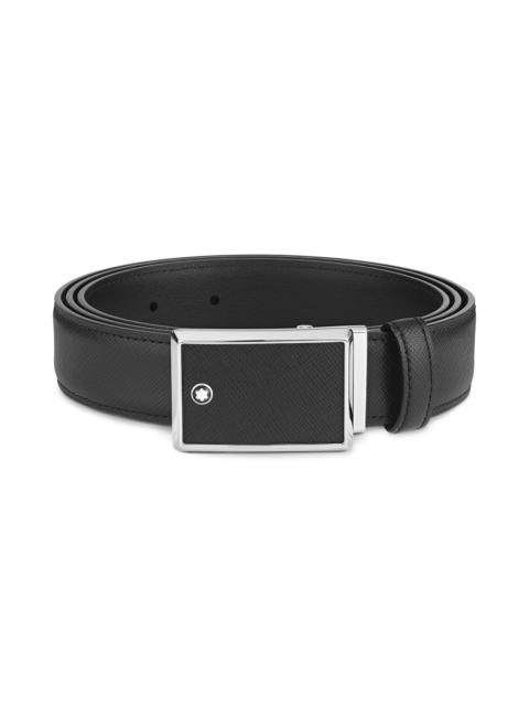 Black 30 mm leather belt