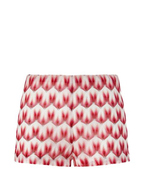 patterned beach shorts