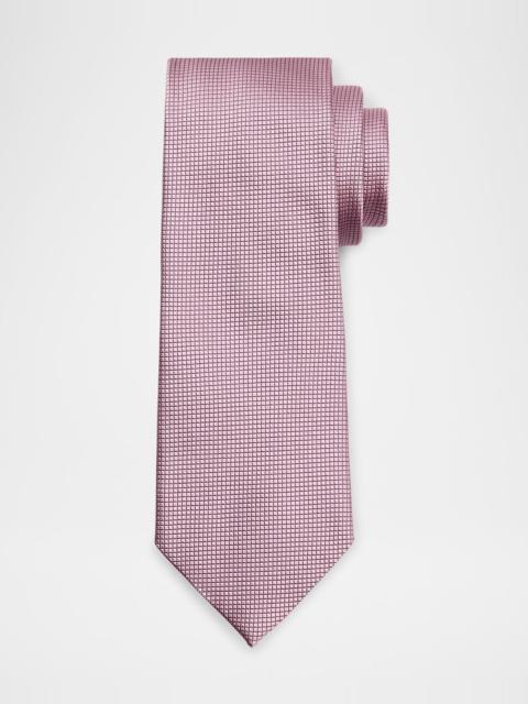 Men's Tonal Micro-Grid Tie