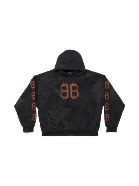 Crypto Hoodie Medium Fit in Black Faded