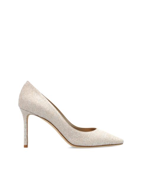 85mm Romy pointed heeled pumps
