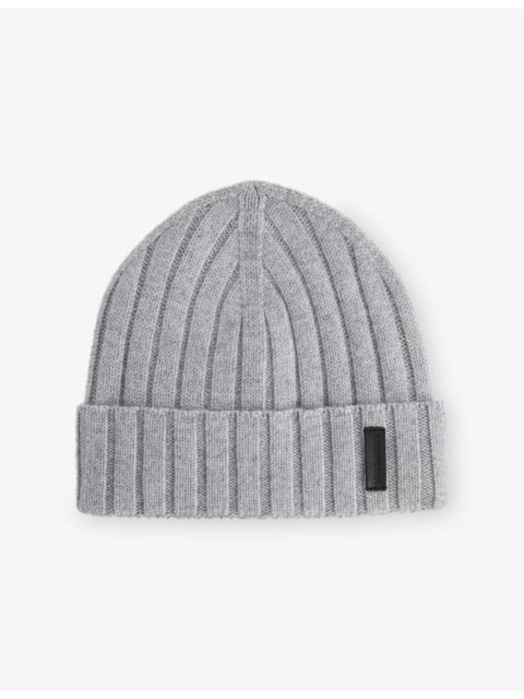 Ribbed Wool and Cashmere Beanie Hat