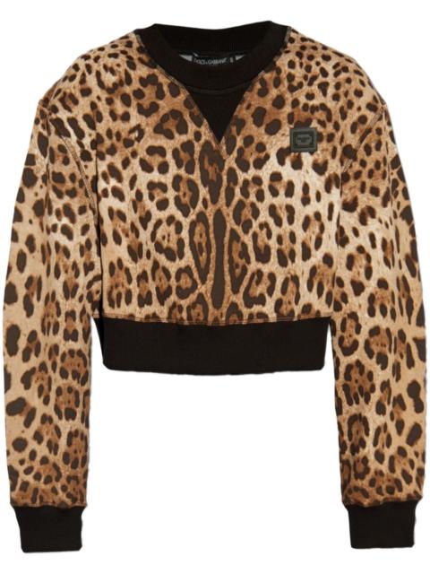 leopard-print jumper