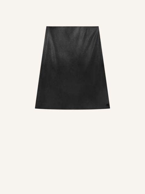 GLOSSY MIDI SKIRT