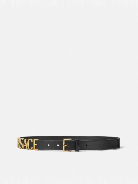 Versace Logo Leather Belt 1.6"