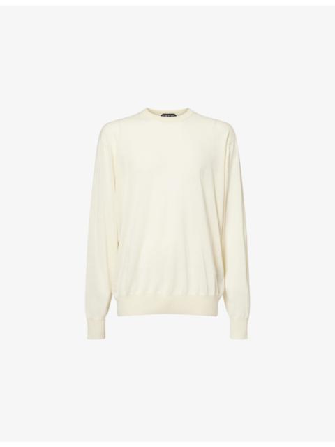 Crew-Neck Fine-Knit Cashmere Jumper