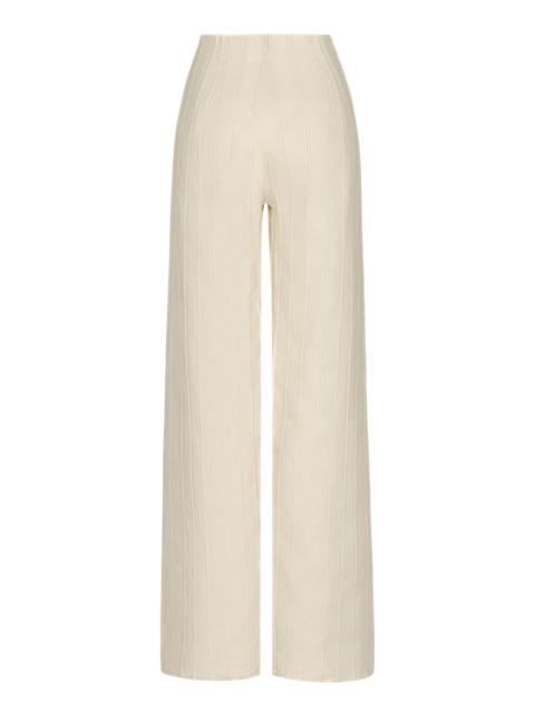 Tuyo Linen Wide-Leg Pants ivory