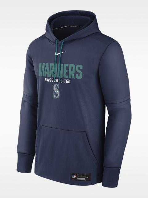 Seattle Mariners Authentic Collection Men's Nike Therma MLB Pullover Hoodie