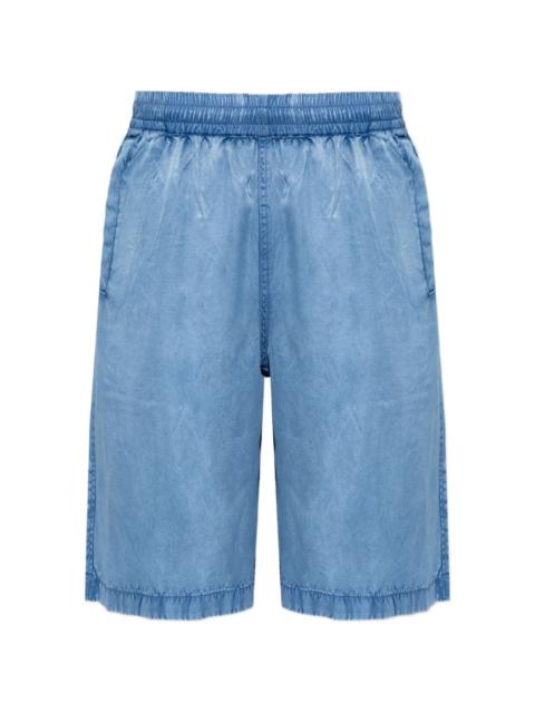 elasticated-waistband shorts