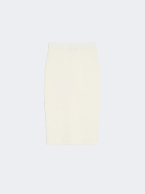 Stretch viscose pencil skirt - WHITE