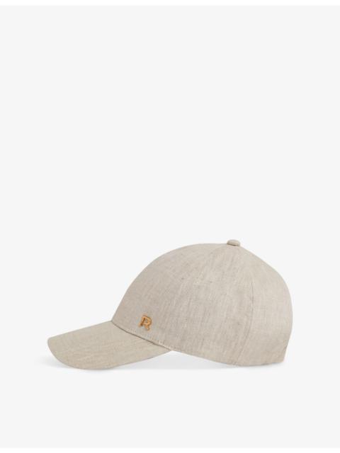 Lily Logo-Badge Linen Baseball Cap
