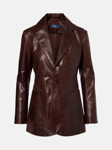 Leather blazer