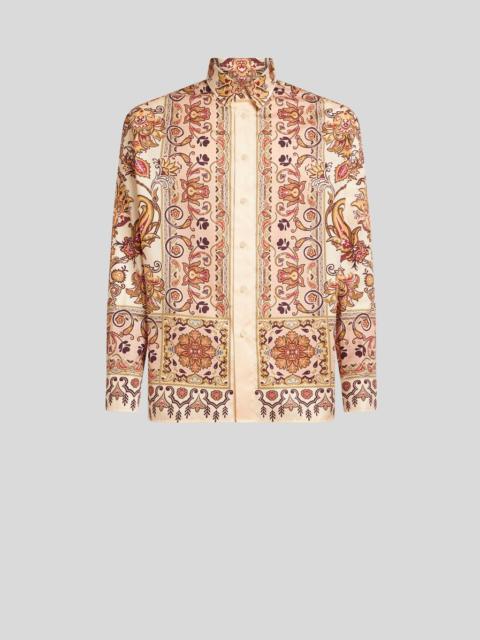 COTTON SHIRT WITH PLACED PRINT