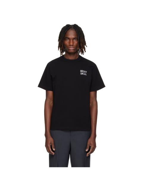 Black 'geoff sacai' Embroidery T-shirt