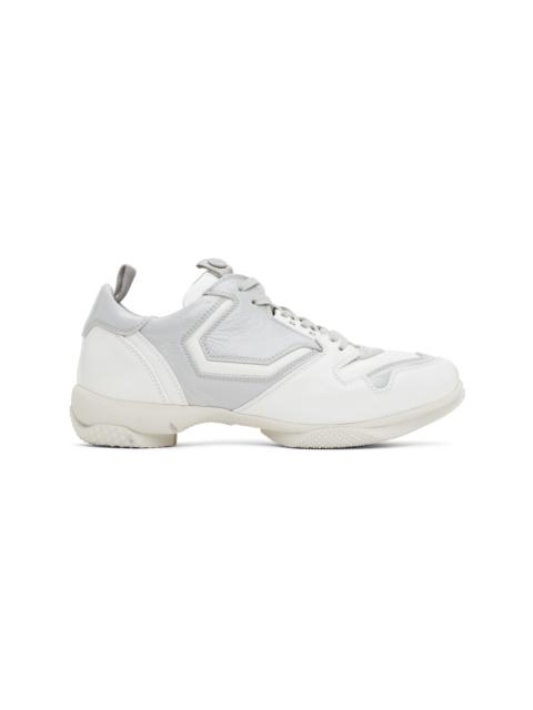 White & Gray Ostro Sneakers
