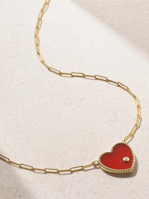 9- And 18-karat Gold, Agate And Diamond Necklace