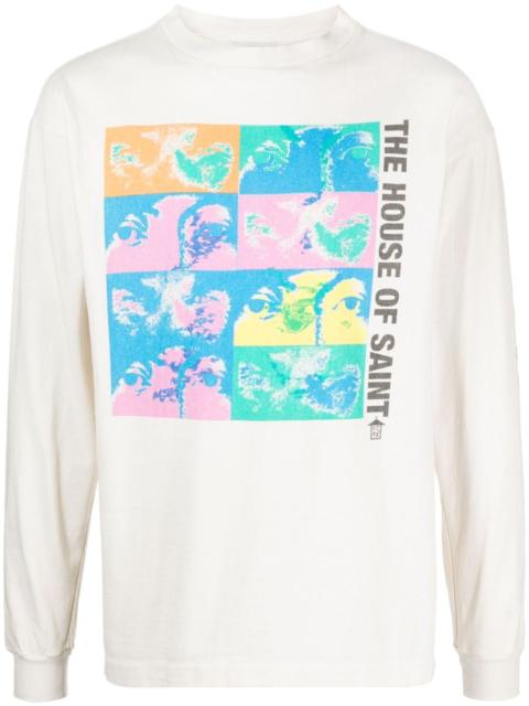graphic-print long-sleeve T-shirt