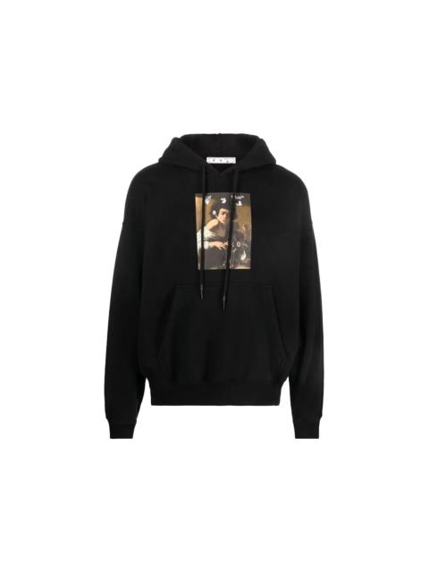 OFF-WHITE Caravaggio Boy Bitten By A Lizard Hoodie Black