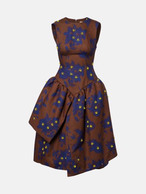 Floral cotton midi dress