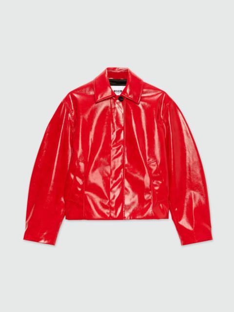 Red vinyl jacket