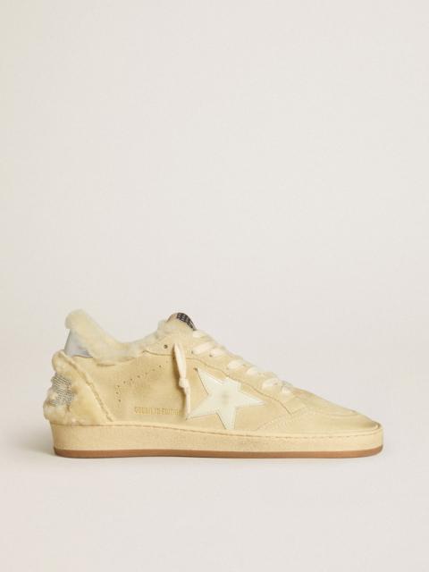 Women's Ball Star LTD in suede and shearling with white patent leather star