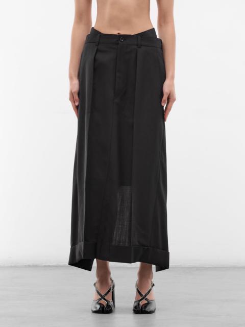 Asymmetric Double Layer Maxi Skirt