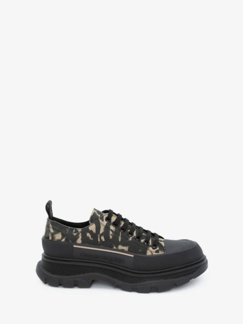 Mcqueen Graffiti Tread Slick Lace-up in Black/beige