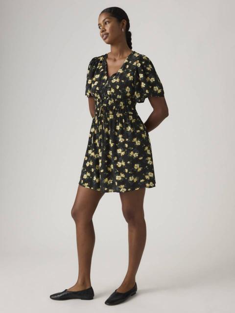 RYLAN SHORT-SLEEVE CREPE DRESS