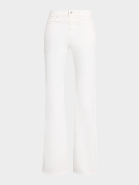 Crosbie Mid-Rise Slim Wide-Leg Jeans