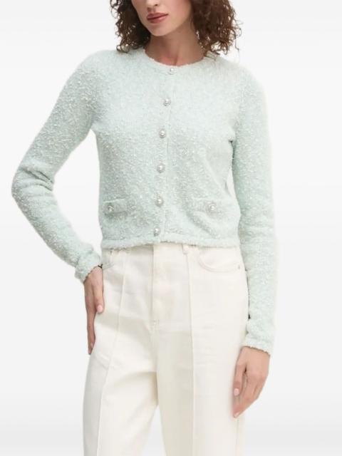 buttoned bouclé cardigan