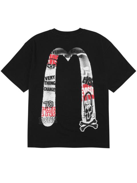 Graffiti-style Daicock Print Relax Fit T-shirt