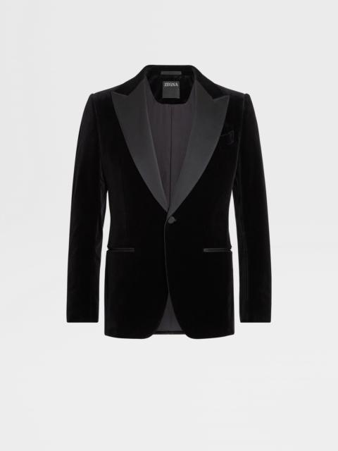 BLACK COTTON EVENING JACKET
