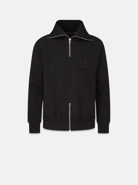 Men's Military Zip Sweatshirt Black