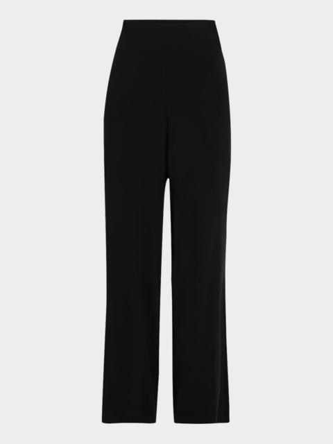Wide-Leg Stretch Jersey Pants
