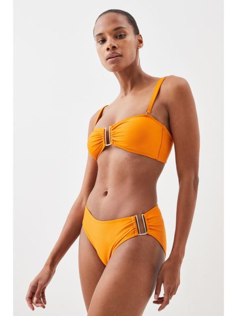 Detachable Strap Gold Trim Bikini Top