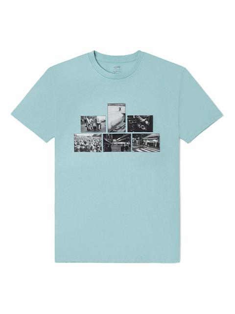 Vans x Ray Barbee x Leica Crossover Printing Sports Round Neck Short Sleeve Couple Style Light Blue 