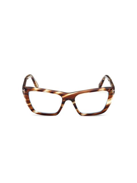tortoiseshell square-frame glasses